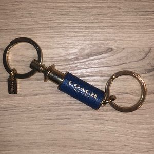 Blue and gold keychain
